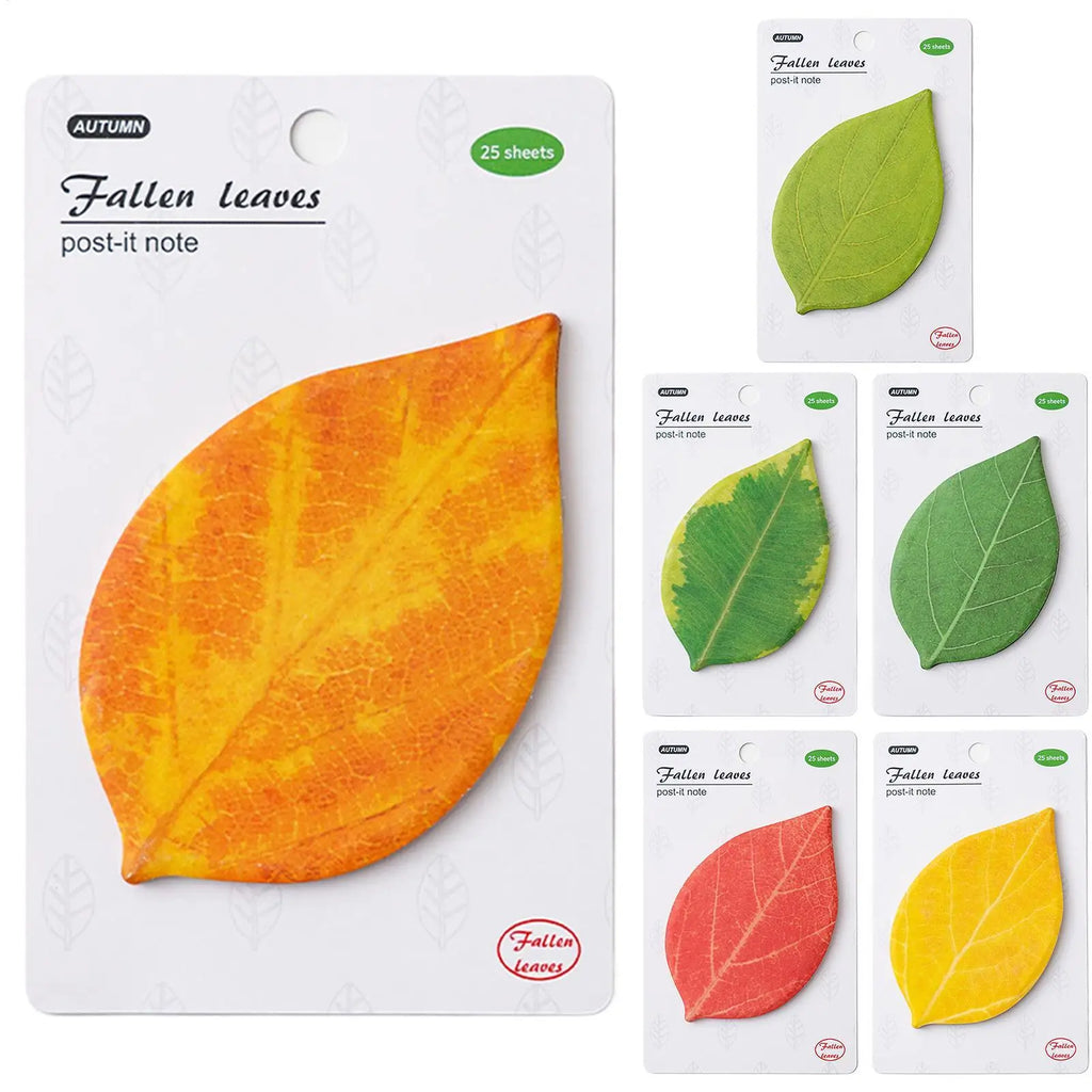Leaf Shaped Sticky Notes – 6 Colors, 150 Sheets DIY Decor Shaped Sticky Notes PLUSH
