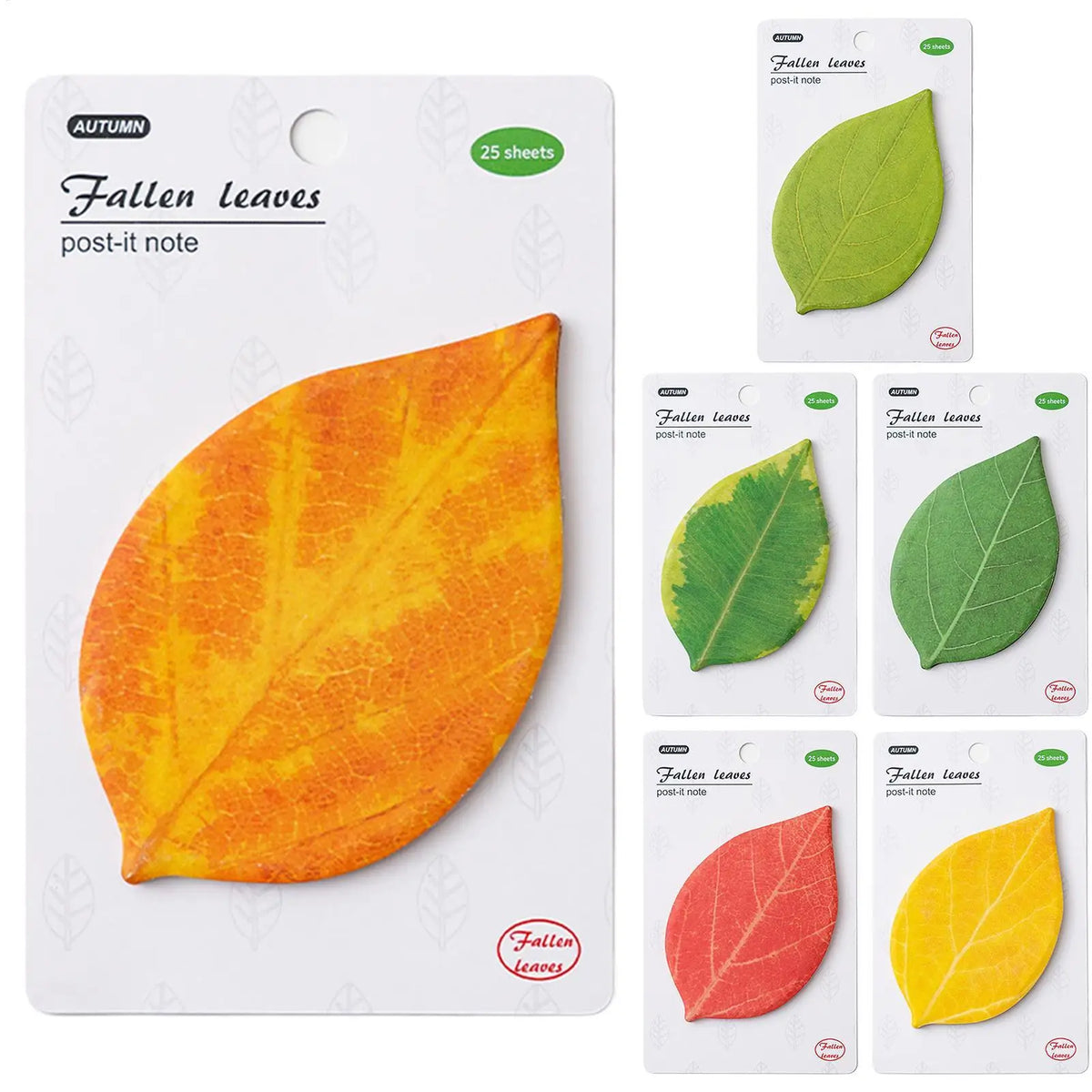 Leaf Shaped Sticky Notes – 6 Colors, 150 Sheets DIY Decor Shaped Sticky Notes PLUSH