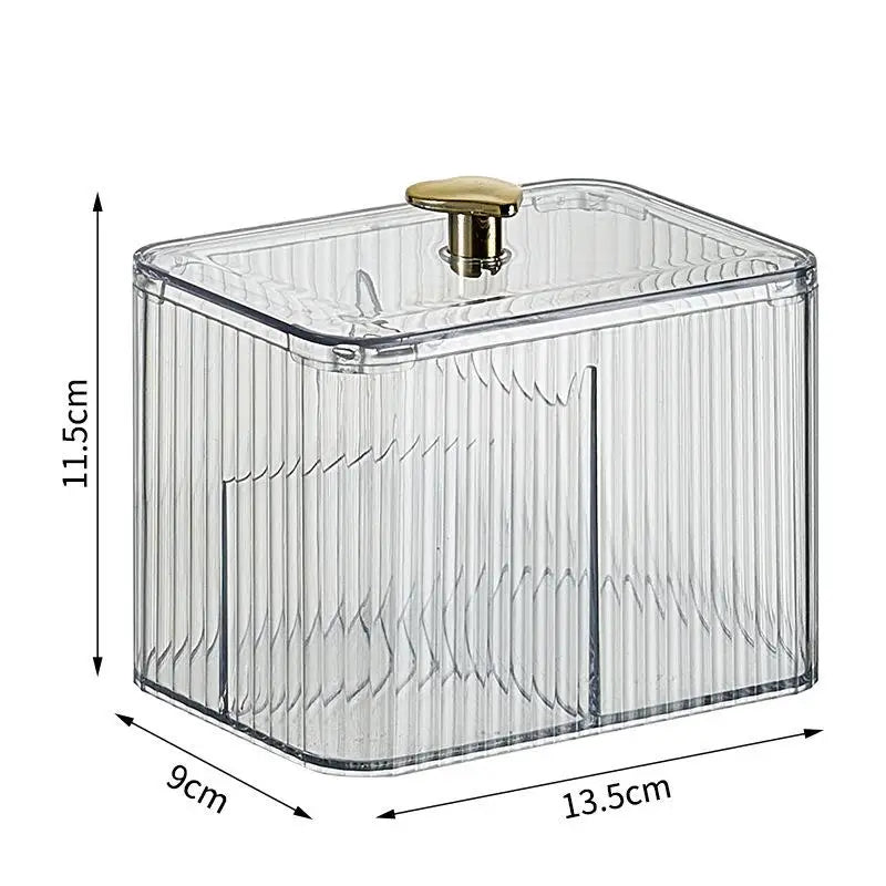 Acrylic Cosmetic Organizer Storage Box – Dust-Proof Desktop Cosmetic Storage Box PLUSH Transparent