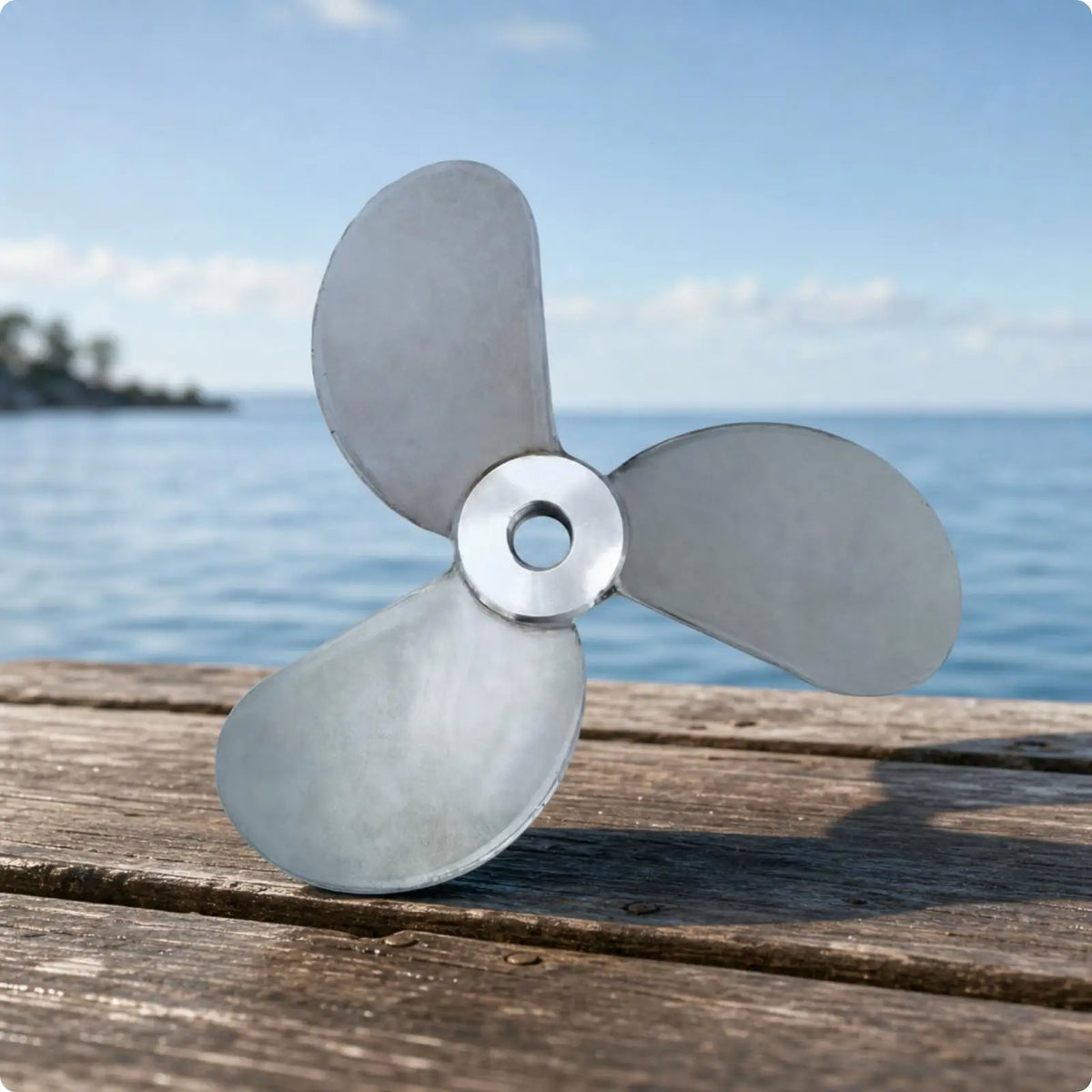 Stainless Steel 3-Blade Outboard Boat Propeller 200mm Outboard Boat Propeller PLUSH