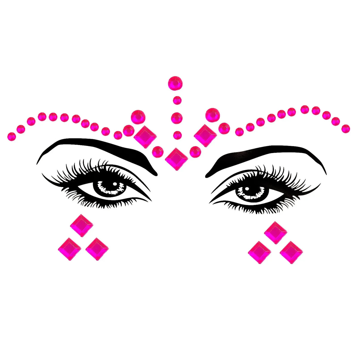 Crystal Face Gems Rhinestone Temporary Tattoo Stickers Face Gem Stickers PLUSH 61