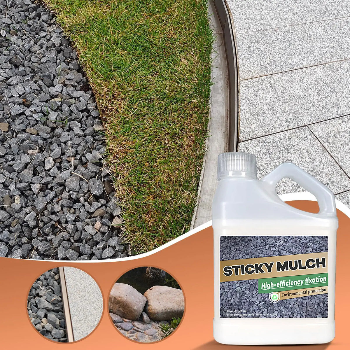 Stone Glue – Clear Waterproof Landscape Adhesive for Rocks & Gravel Landscape Adhesive PLUSH