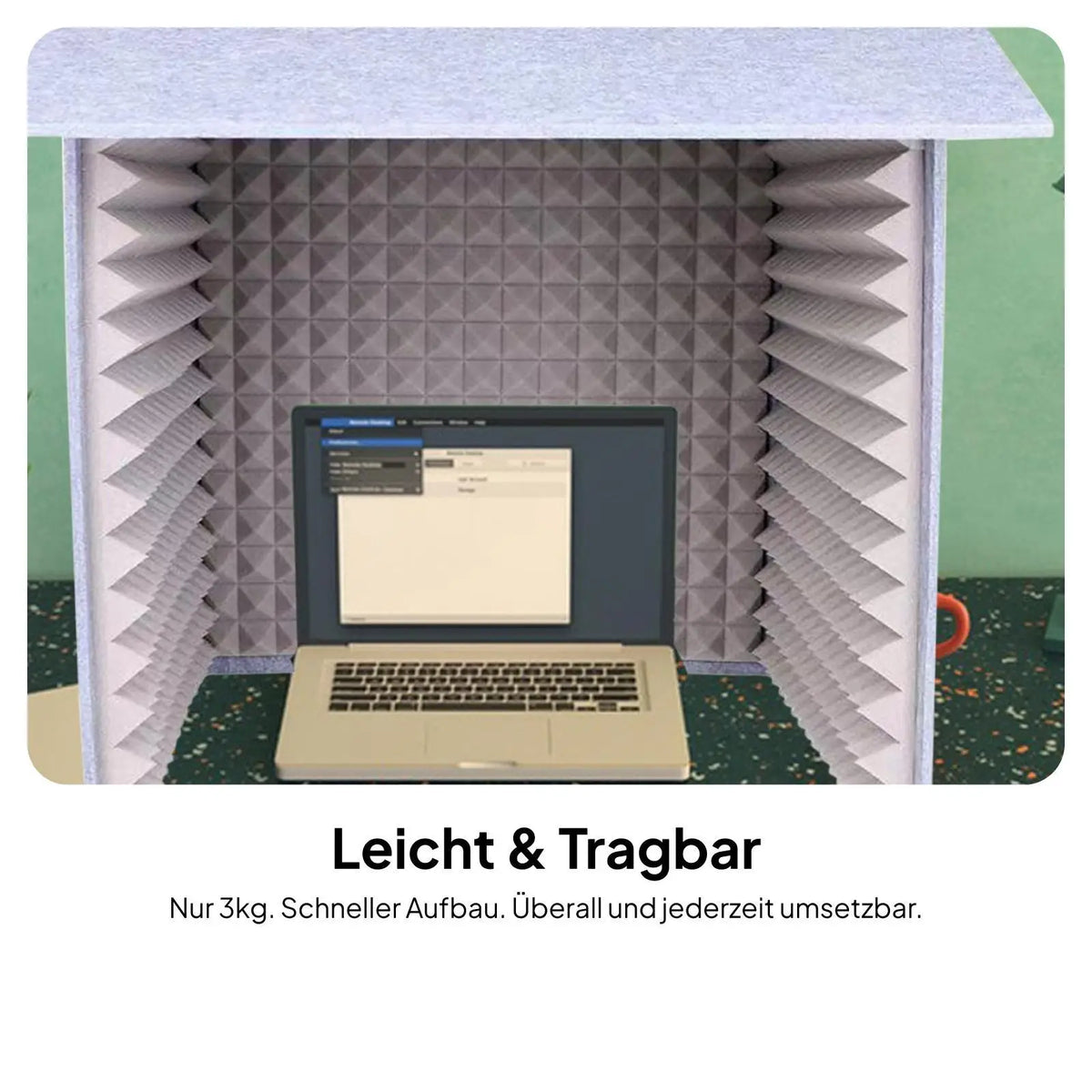 Portable Desktop Soundproof Booth – Vocal Recording Studio Box Desktop Recording Booth PLUSH