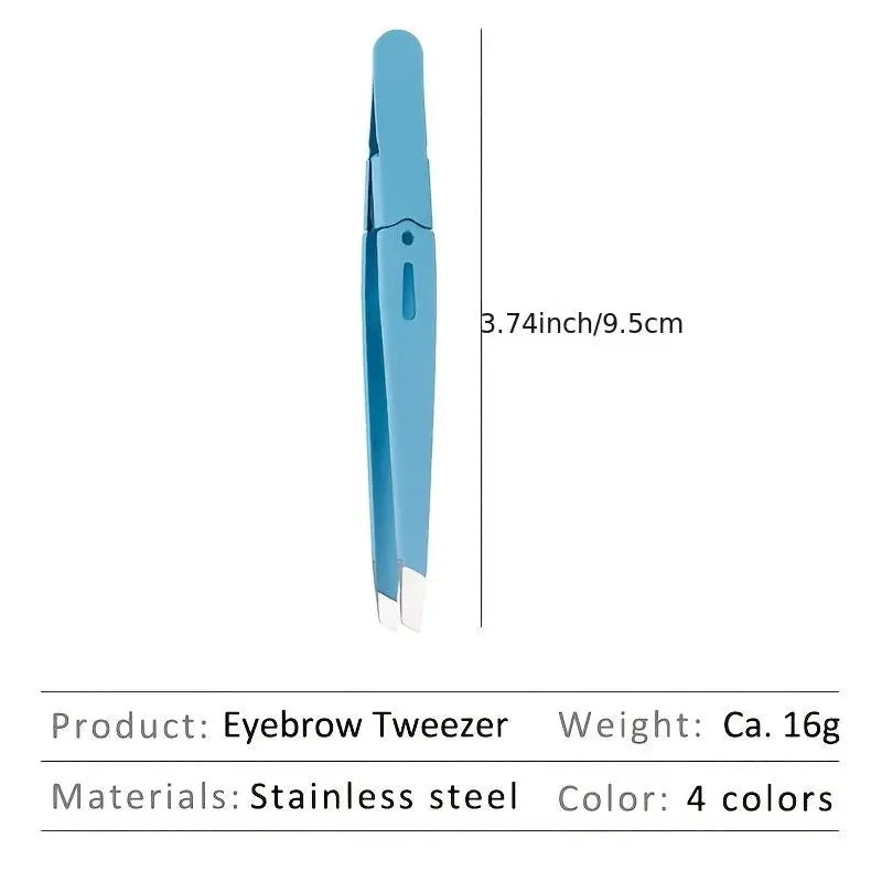 Stainless Steel Eyebrow Tweezers – Facial & Nose Hair Clip Eyebrow Tweezers PLUSH