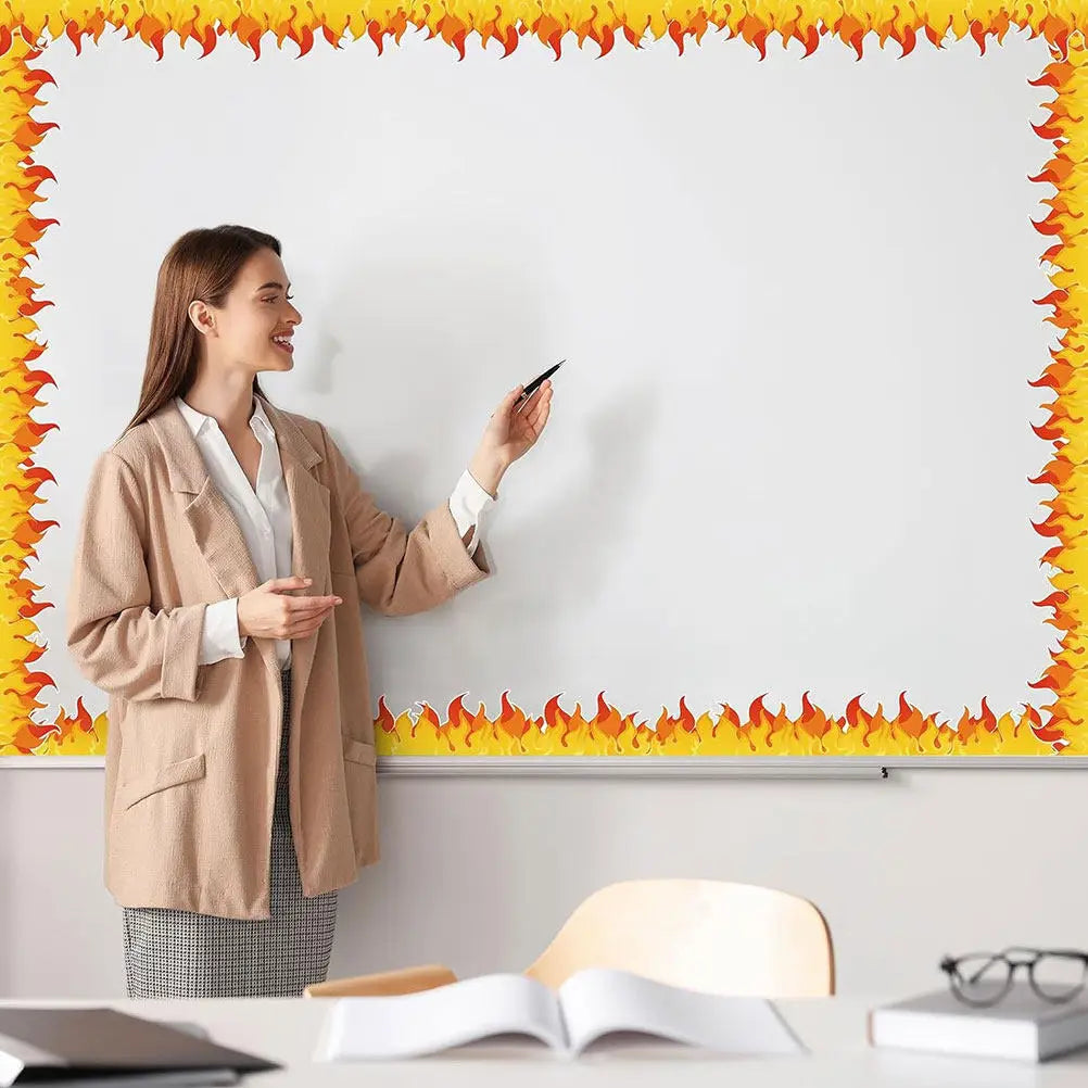 Flame Bulletin Board Border Sticker Roll – Classroom Wall Trim Bulletin Board Border PLUSH Default Title