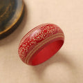 Retro Carved Wooden Bangle – Wide Colorful Ethnic Bracelet Wooden Bangle Bracelet PLUSH Style1