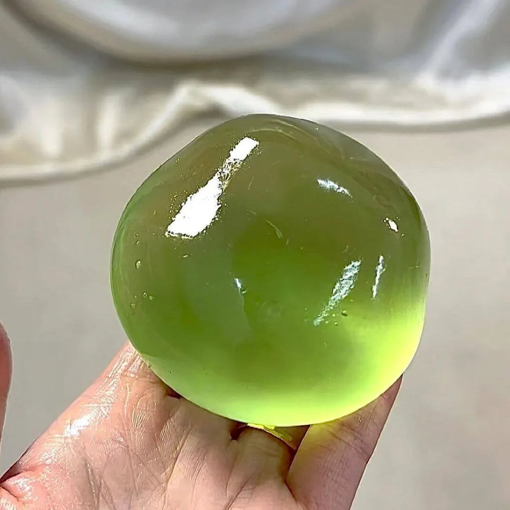 Maltose Mochi Squishy Fidget Ball – Soft Transparent Stress Toy Squishy Fidget Toy PLUSH Green