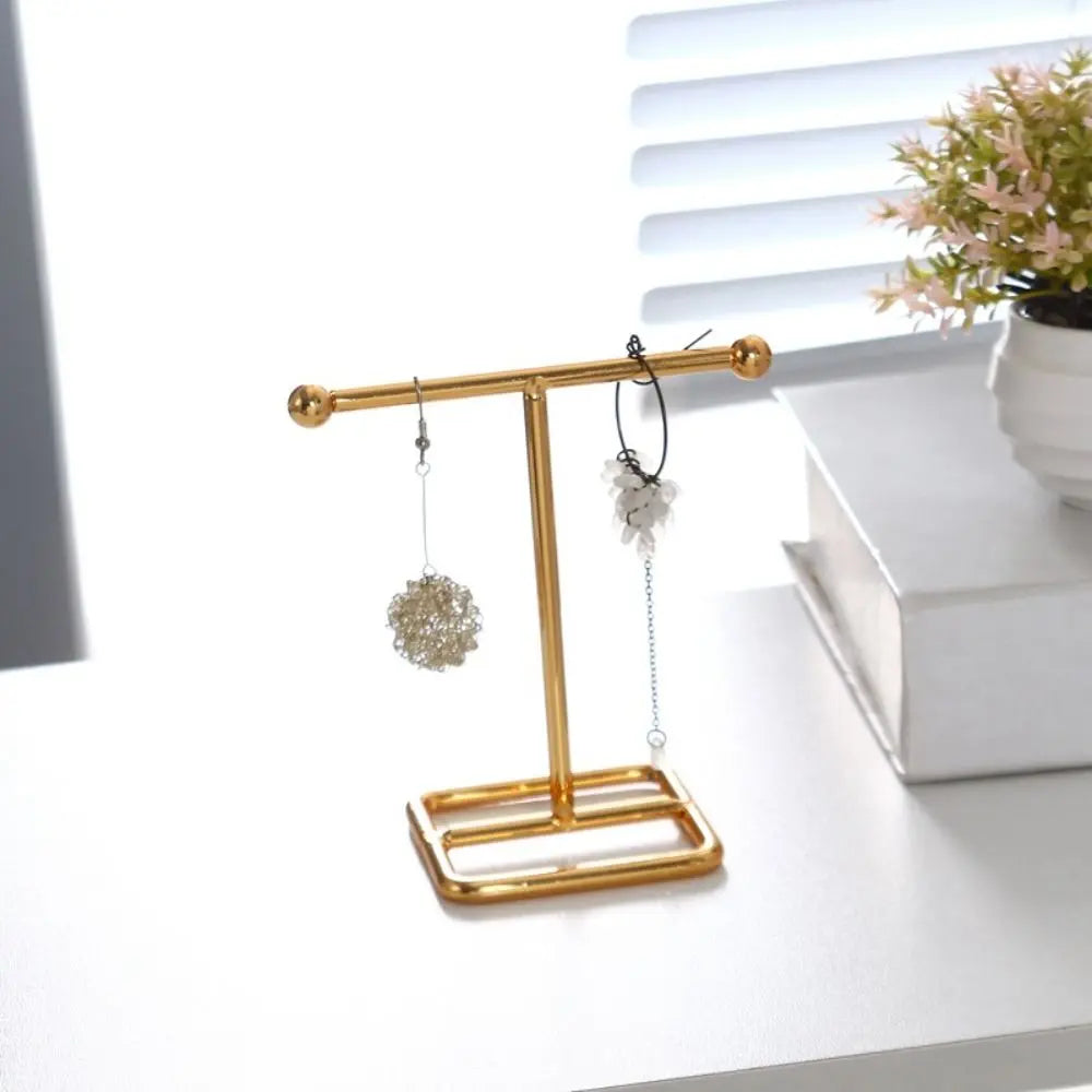 T-Shape Metal Jewelry Display Stand | Earring Organizer Rack Jewelry Display Stand PLUSH
