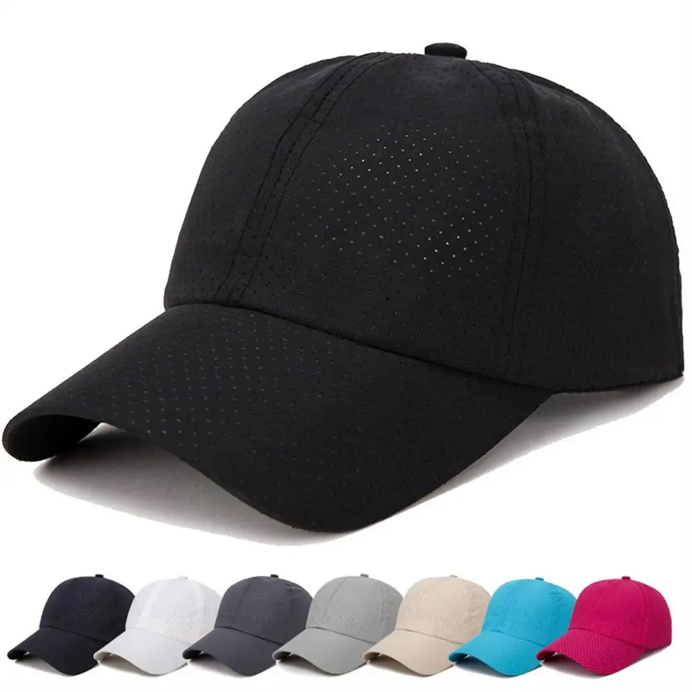 Quick-Dry Mesh Baseball Cap – Breathable Snapback Outdoor Hat Mesh Snapback Cap PLUSH