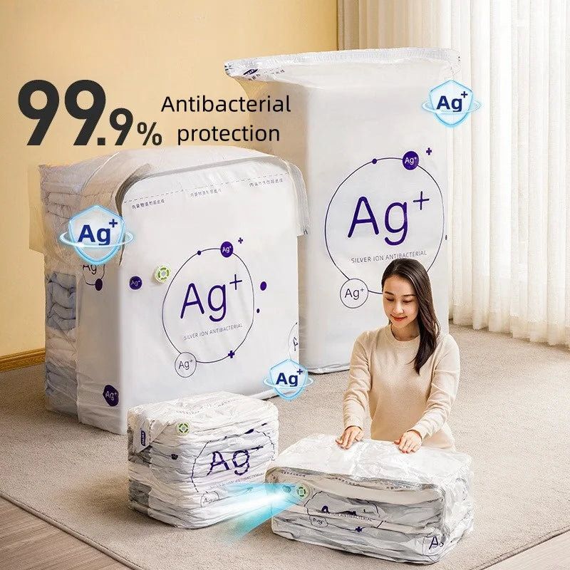 TAILI Antibacterial Vacuum Storage Bags – No Pump Needed Vacuum Storage Bags PLUSH