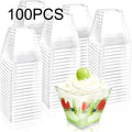 50/100pcs Clear Ladder Plastic Dessert Cups – Party Food Cups Plastic Dessert Cups PLUSH 100PCS
