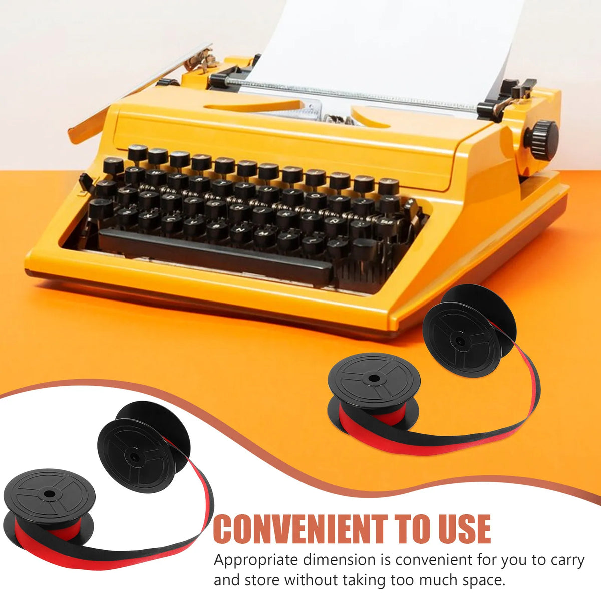 Universal Twin Spool Typewriter Ink Ribbon – Nylon Replacement Typewriter Ink Ribbon PLUSH