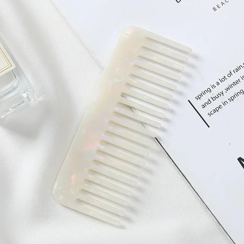 Wide Tooth Acetate Hair Comb – Anti-Static Styling Massage Hair Styling Comb PLUSH ry