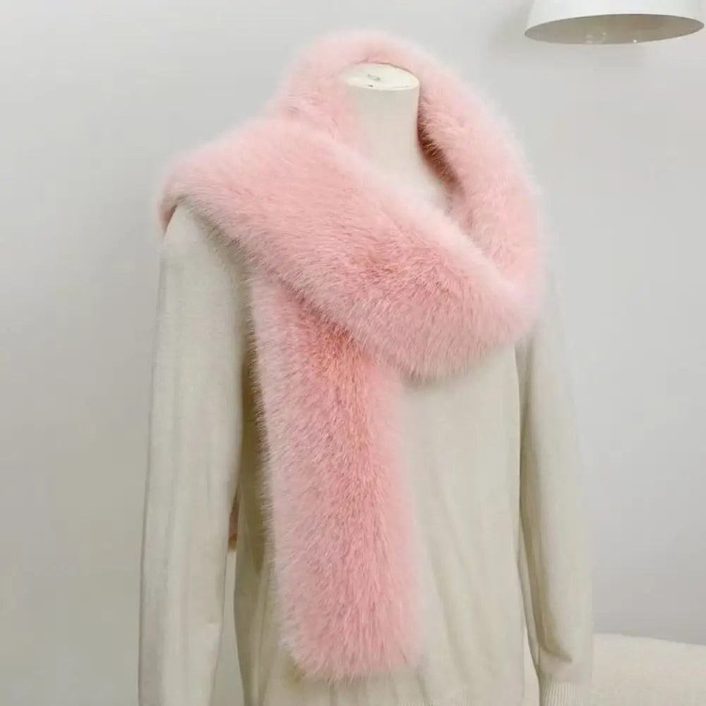 Women's Faux Fur Scarf – Long Plush Neck Wrap & Winter Shawl Faux Fur Scarf PLUSH