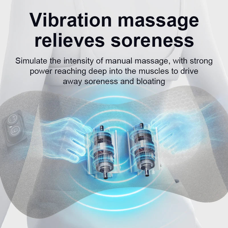 USB Heated Back Massage Pillow – 3-in-1 Lumbar & Spinal Support Massage Pillow PLUSH