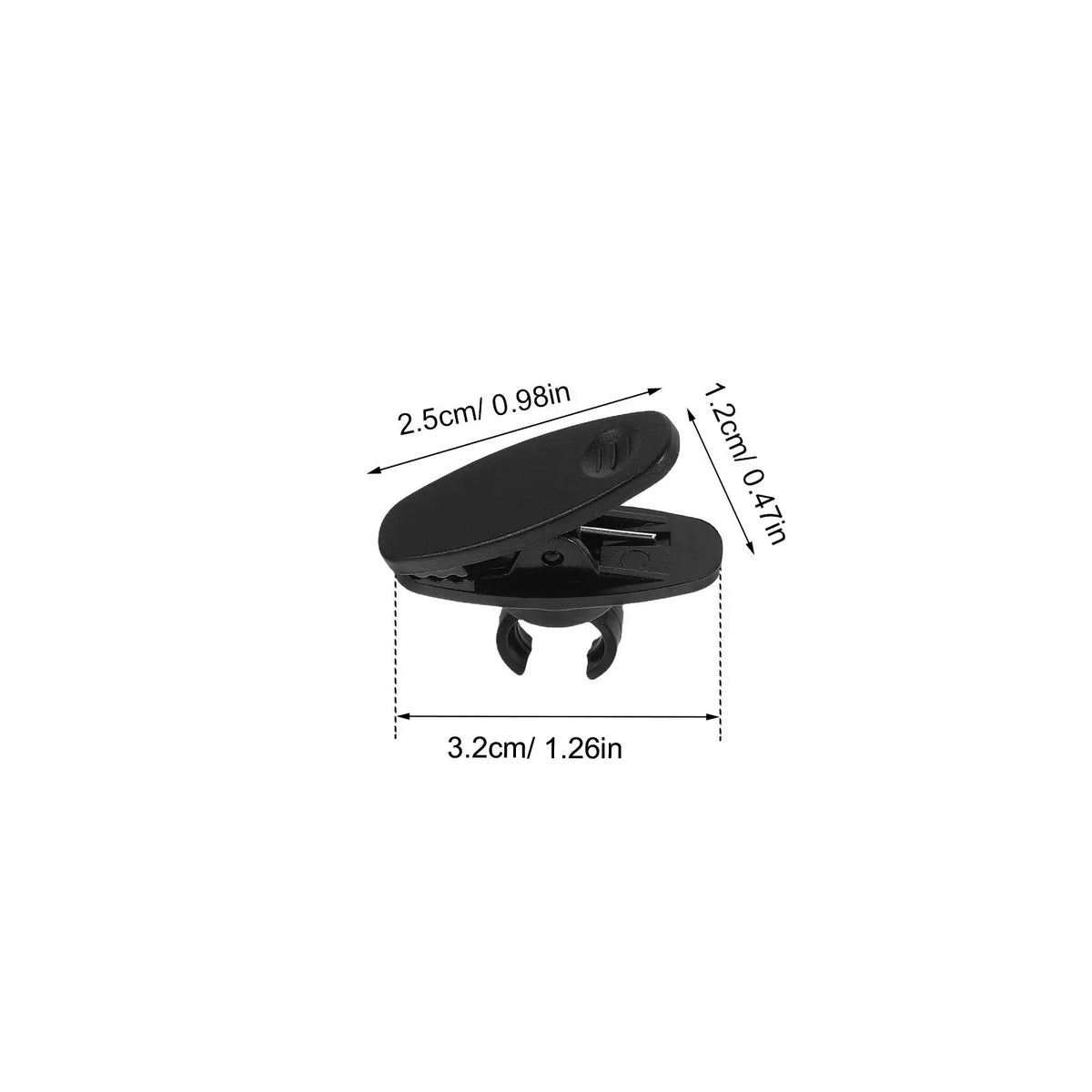 10pcs Rotating Lavalier Mic Clips – Black Lapel Microphone Clips Microphone Clip PLUSH