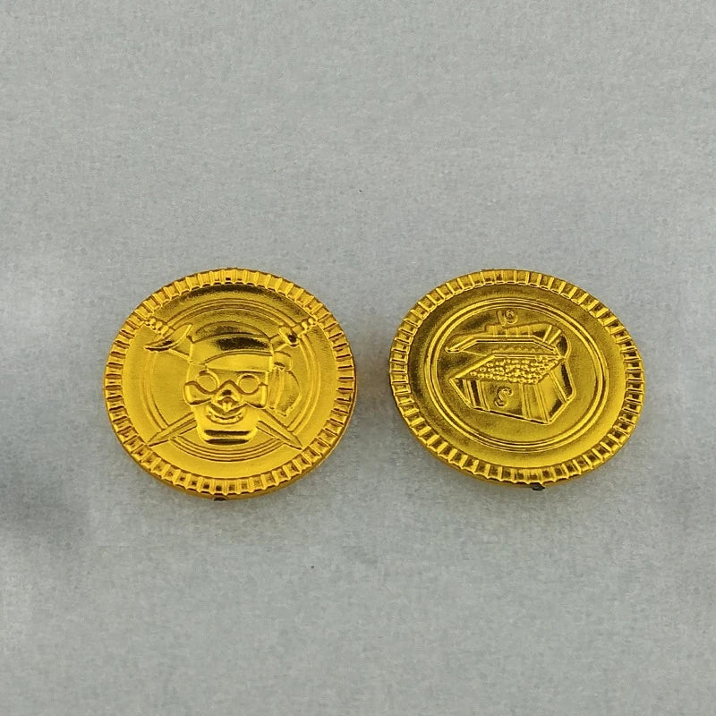 Plastic Pirate Treasure Coins – Gold Silver Bronze Party Toys Toy Party Coins PLUSH Gold 20PCS
