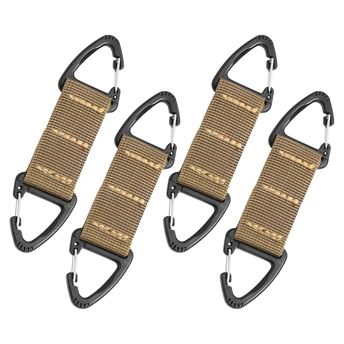 4-Pack Rotatable Carabiner Hook – Quick-Release Belt Clip Carabiner Clip PLUSH