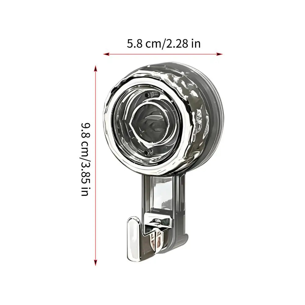 Heavy Duty Suction Cup Hook – No-Drill Shower Hanger Suction Cup Hook PLUSH gray silver