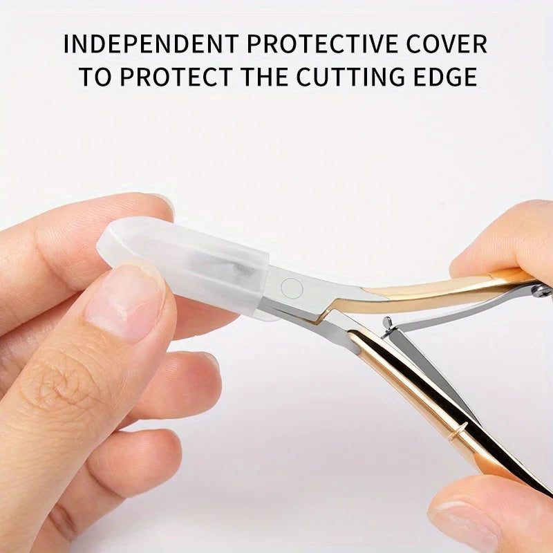 Stainless Steel Cuticle Scissors & Nail Cuticle Pusher Set Nail Cuticle Tool Set PLUSH