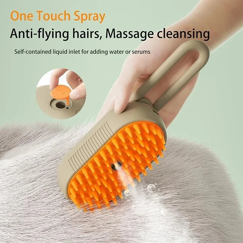 Pet Spray Massage Brush – Folding Deshedding Comb for Cats & Dogs Pet Grooming Brush PLUSH