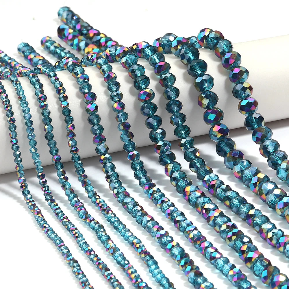 AB Crystal Abacus Rondelle Spacer Beads – DIY Jewelry Making Crystal Spacer Beads PLUSH