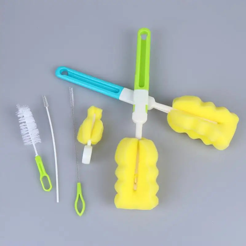 Baby Bottle Cleaning Brush Set 6pc – No Dead Corner Kit Bottle Cleaning Brush Set PLUSH