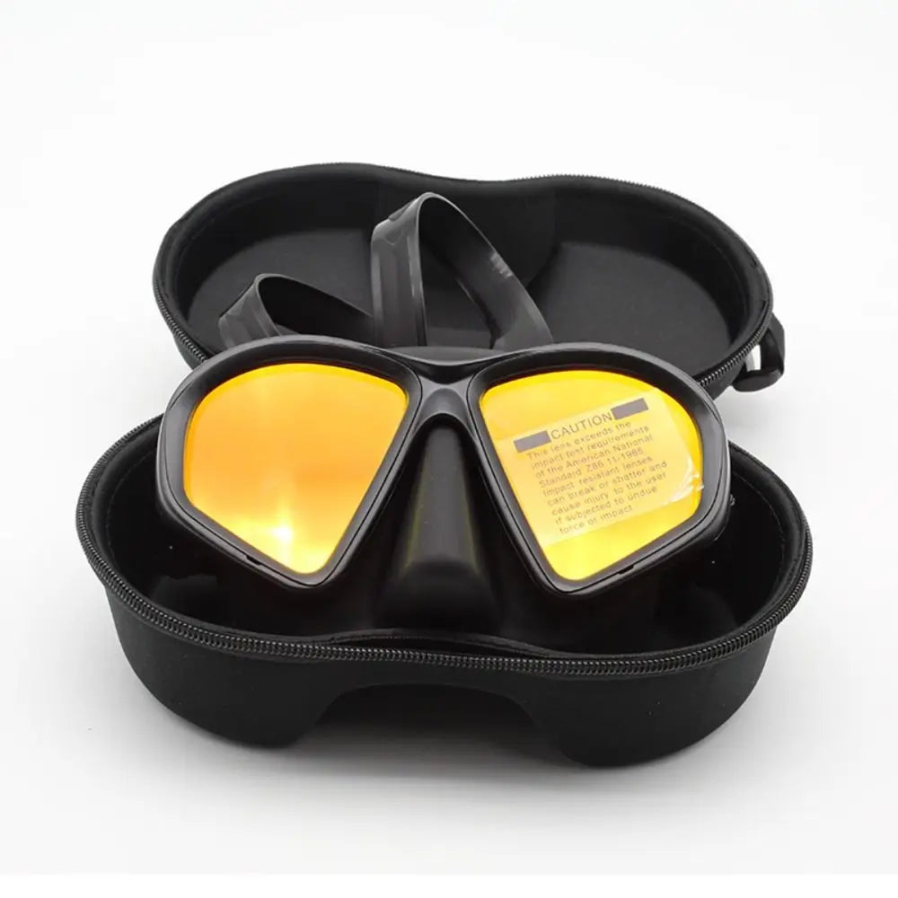 Tempered Glass Freediving Mask & Snorkel Set – Low Volume Freediving Mask Set PLUSH