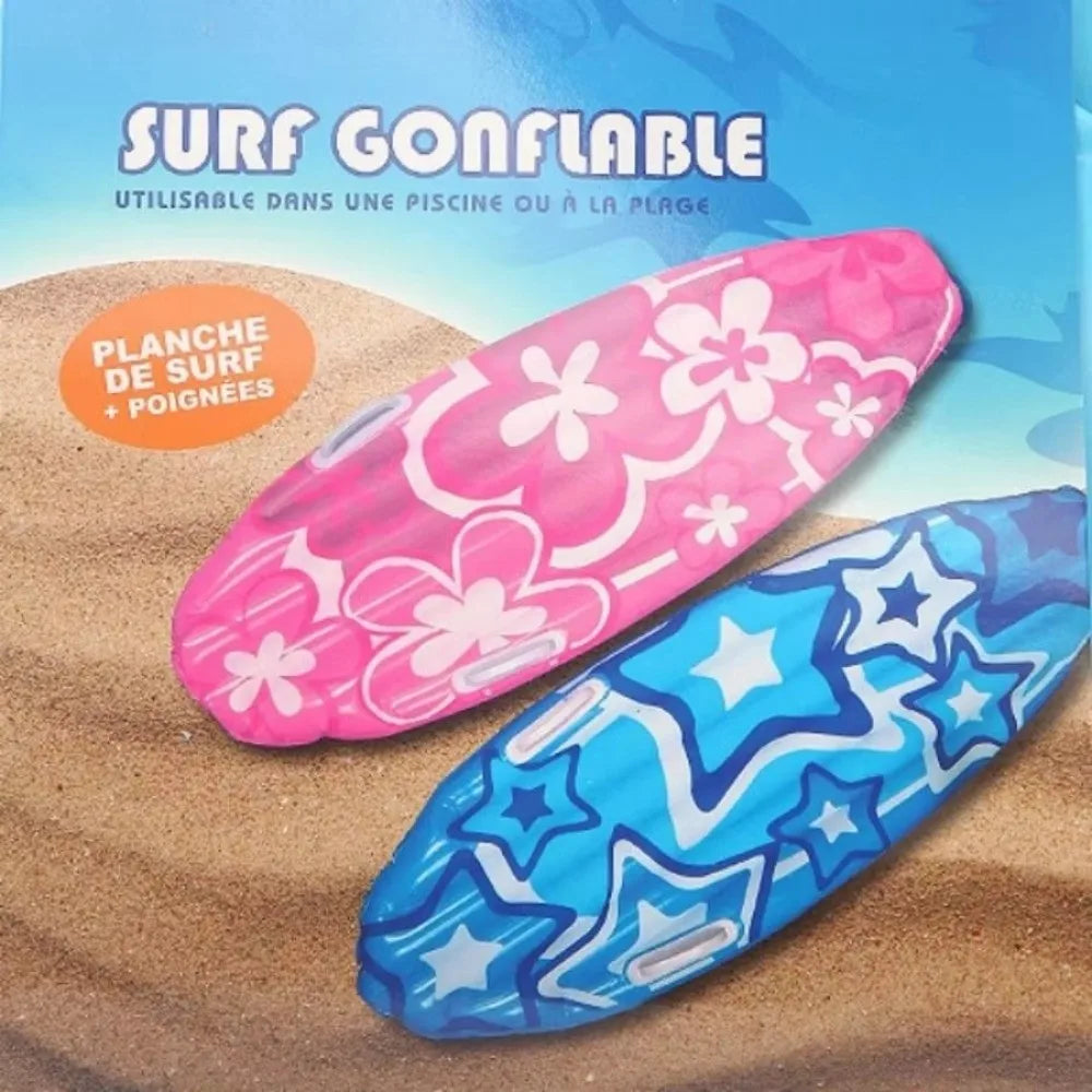 Inflatable Surfboard Pink Flower Pattern – 110cm PVC Pool Board Inflatable Surfboard PLUSH