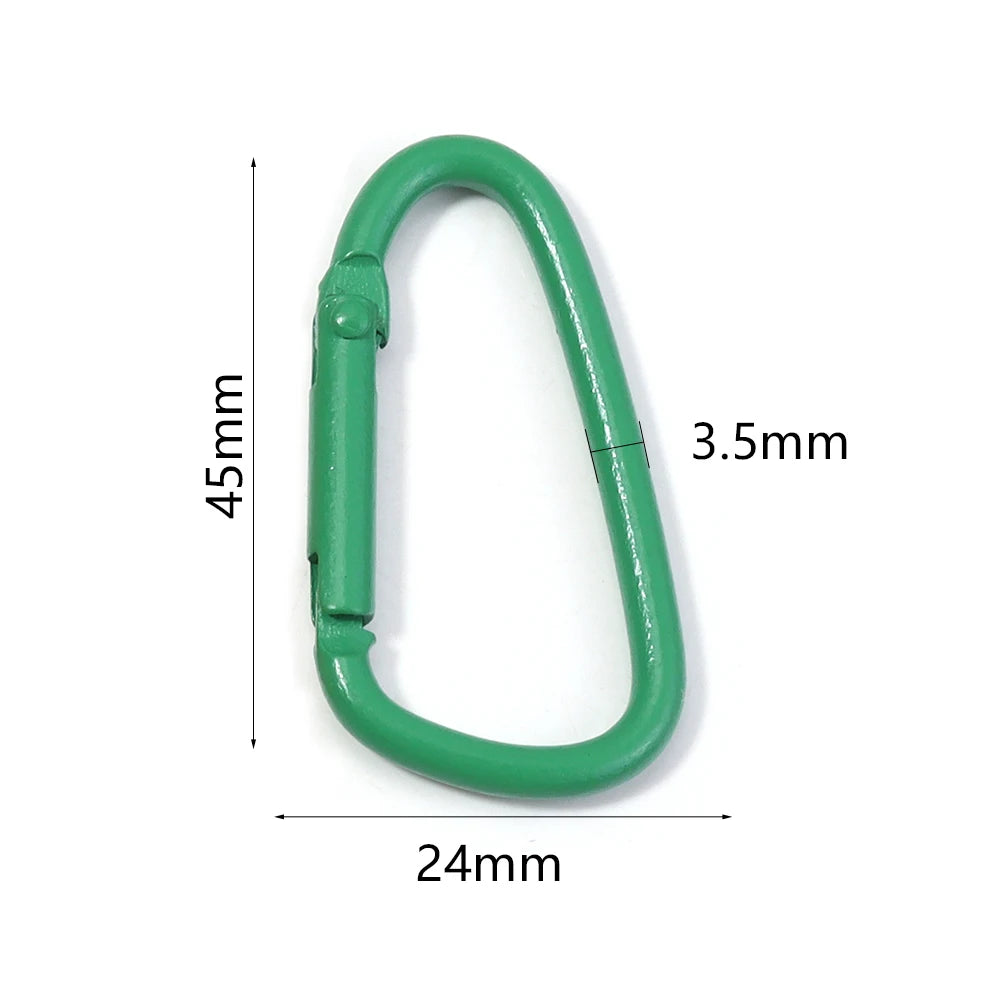 Colorful D-Shape Spring Clasps Carabiner Keyrings – 10-20pcs Jewelry Findings PLUSH