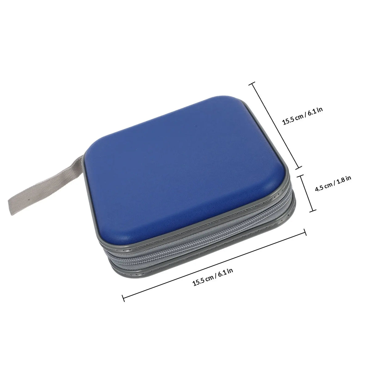 40-Slot CD DVD Storage Wallet Bag – Portable & Scratch Resistant CD DVD Storage Wallet PLUSH Blue