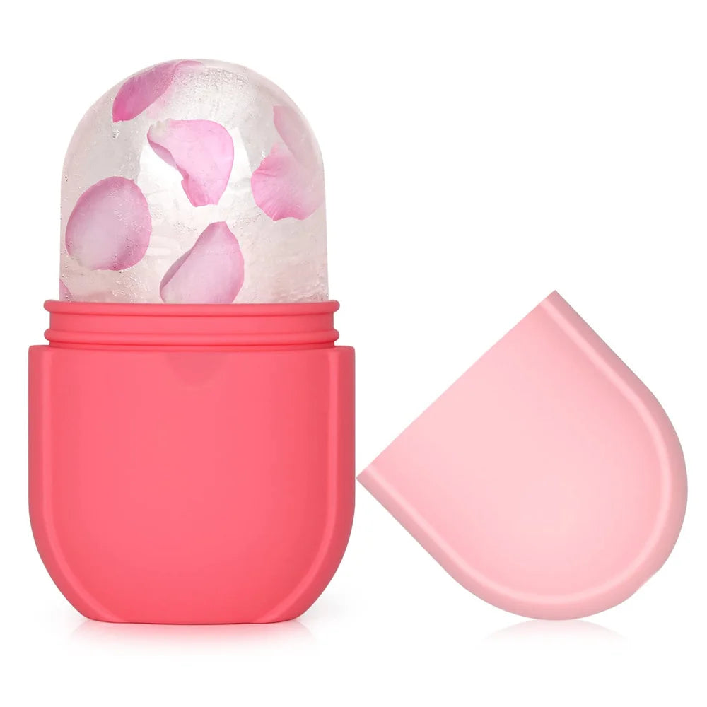 Silicone Ice Roller for Face & Eyes – Cooling Gua Sha Massager Facial Ice Roller PLUSH
