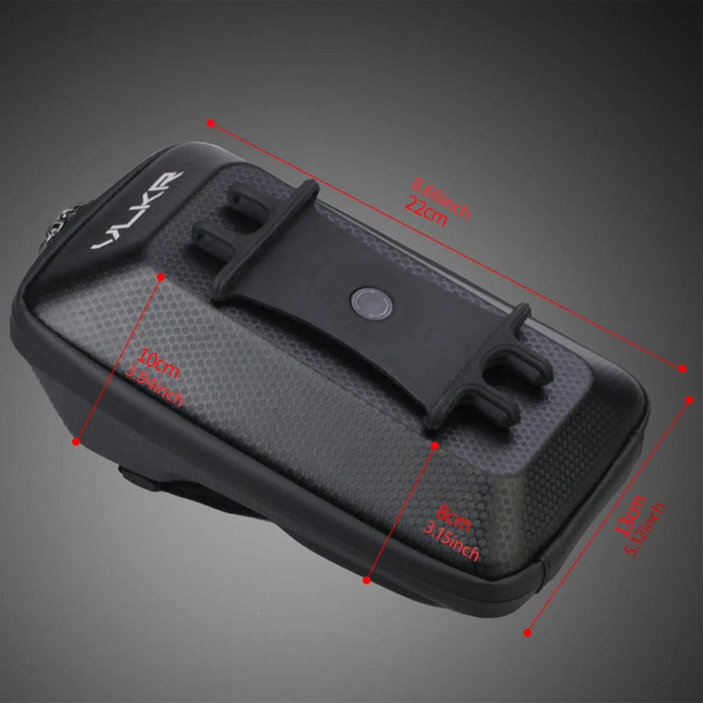 Bike Handlebar Bag – 360° Phone Mount Cycling Frame Pouch Handlebar Bike Bag PLUSH
