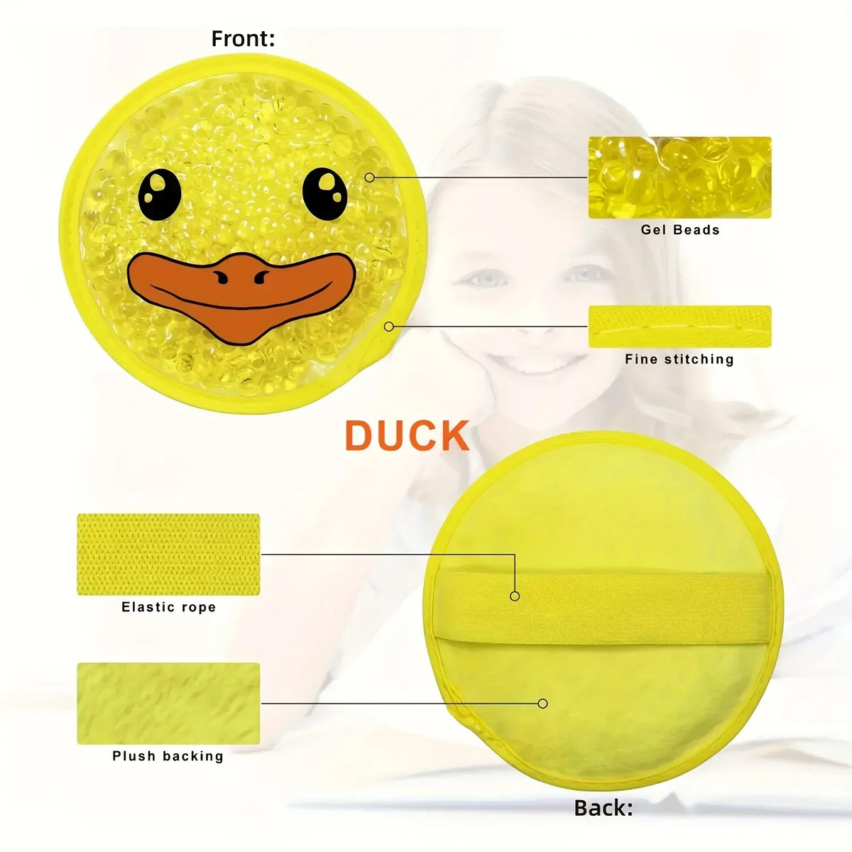 Reusable Cartoon Gel Ice Pack – Dual Hot & Cold Compress Gel Ice Pack PLUSH