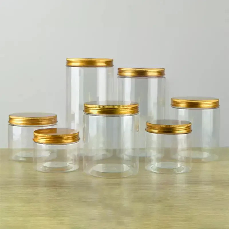 Food-Grade PET Storage Jar with Aluminum Lid | Tea & Snacks Food Storage Jar PLUSH