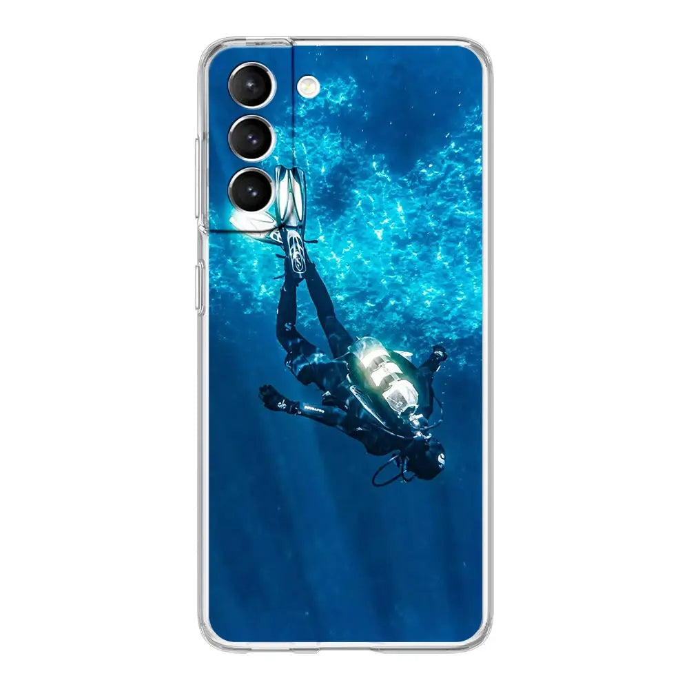 Underwater Diver Phone Case Samsung Galaxy S22–S26 Ultra Phone Case Cover PLUSH