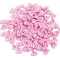 30pcs Mini Scottish Tartan Satin Ribbon Bows – DIY Hair & Craft Satin Ribbon Bows PLUSH Pink