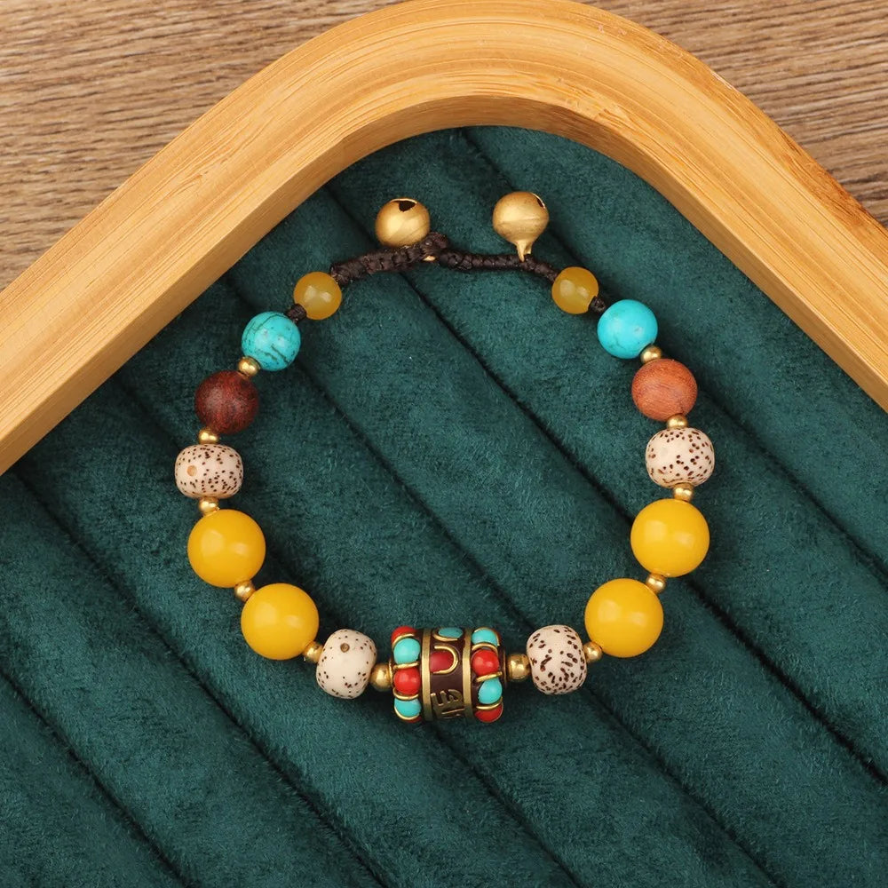 Tibetan Bohemian Beaded Bracelet – Colorful Ethnic Vintage Style Beaded Bracelet PLUSH Style 2