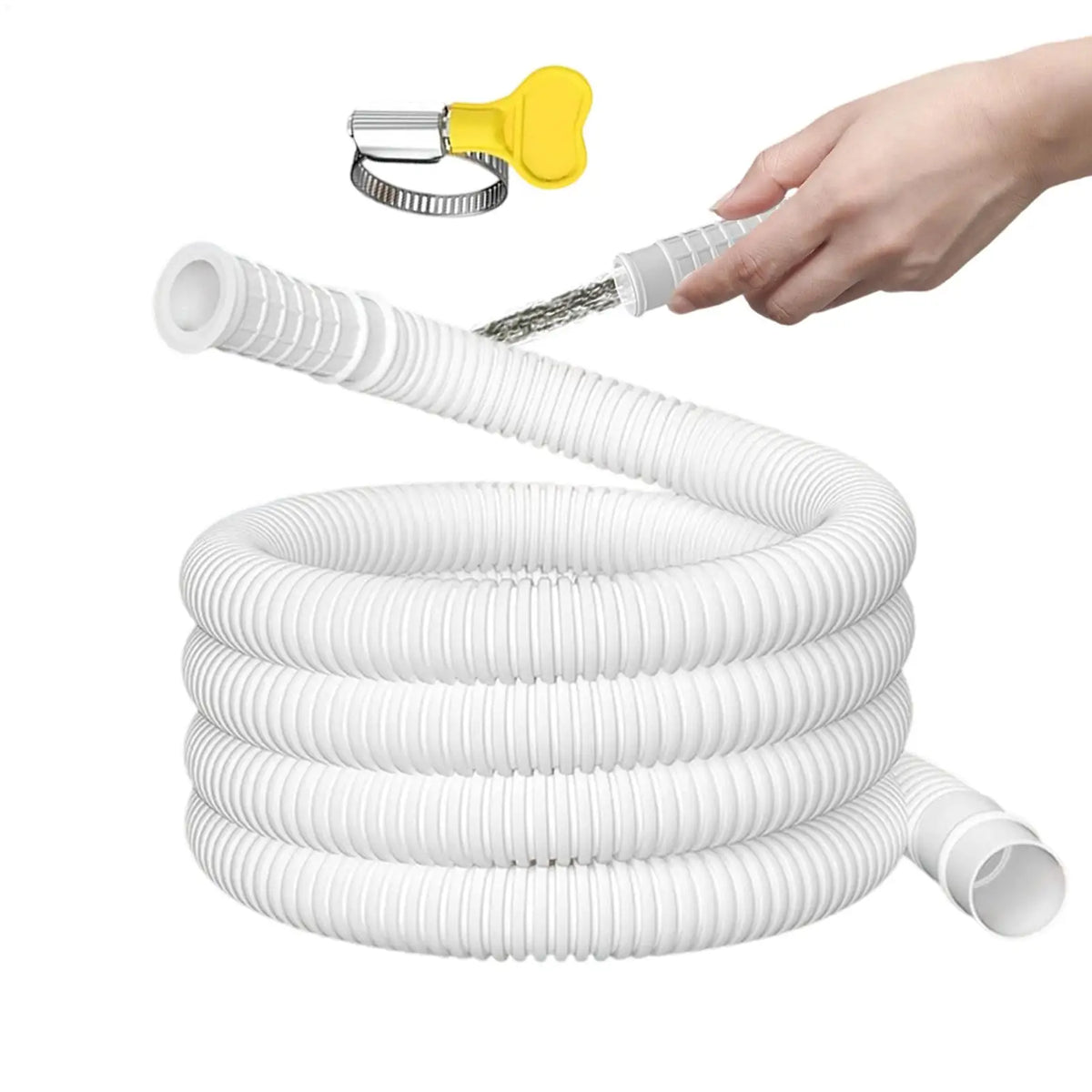 AC Drain Hose Thickened PE Corrugated Extension Drainpipe AC Drain Hose PLUSH