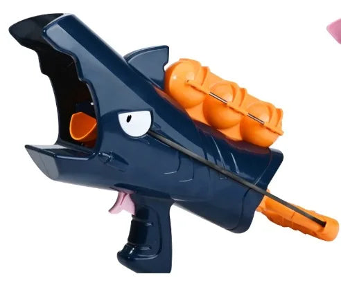 Shark Snowball Launcher Toy – Kids Outdoor Snow Game Gift Snow Launcher Toy PLUSH Dark blue single-gun