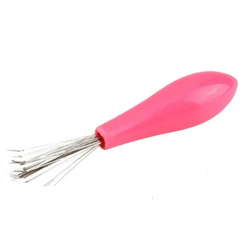 Hair Brush & Comb Cleaner Tool – Aluminum Handle Remover Hair Brush Cleaner PLUSH 1Pc-Pink L