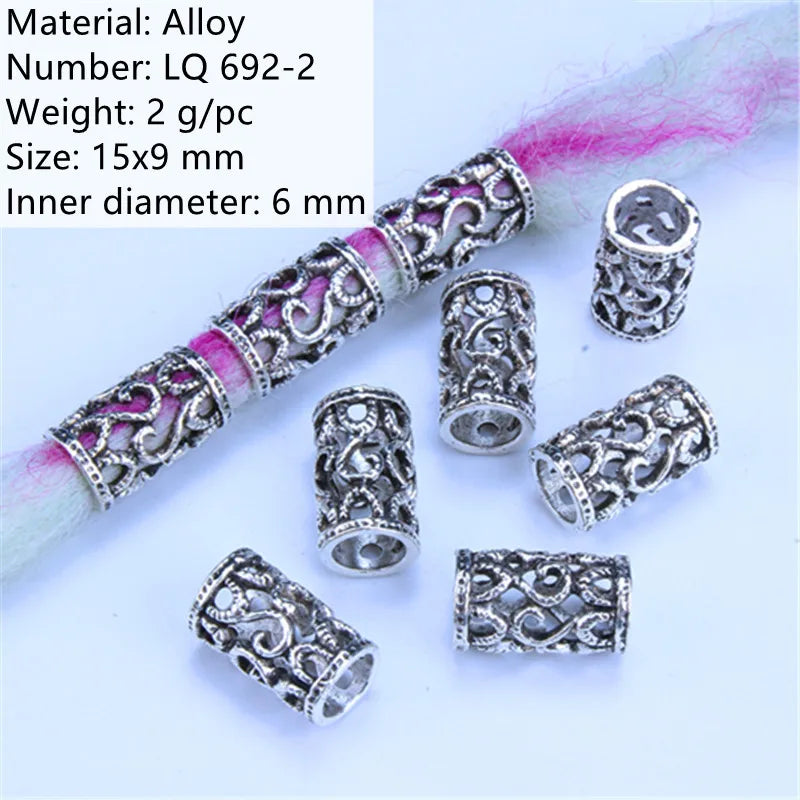 5pcs Viking Dreadlock Beads – Large Hole Braid Hair Accessories Hair Braid Beads PLUSH 5pcs NO.46