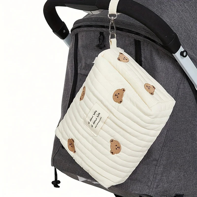 Cute Bear Baby Diaper Bag – Portable Cotton Mommy Stroller Bag Baby Diaper Bag PLUSH Multi bear