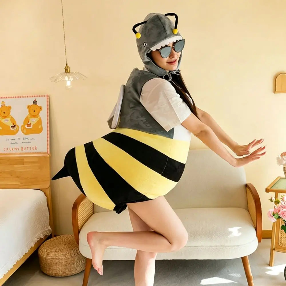Yellow Bee & Shark Animal Cosplay Jumpsuit – Kids & Adults Animal Cosplay Jumpsuit PLUSH