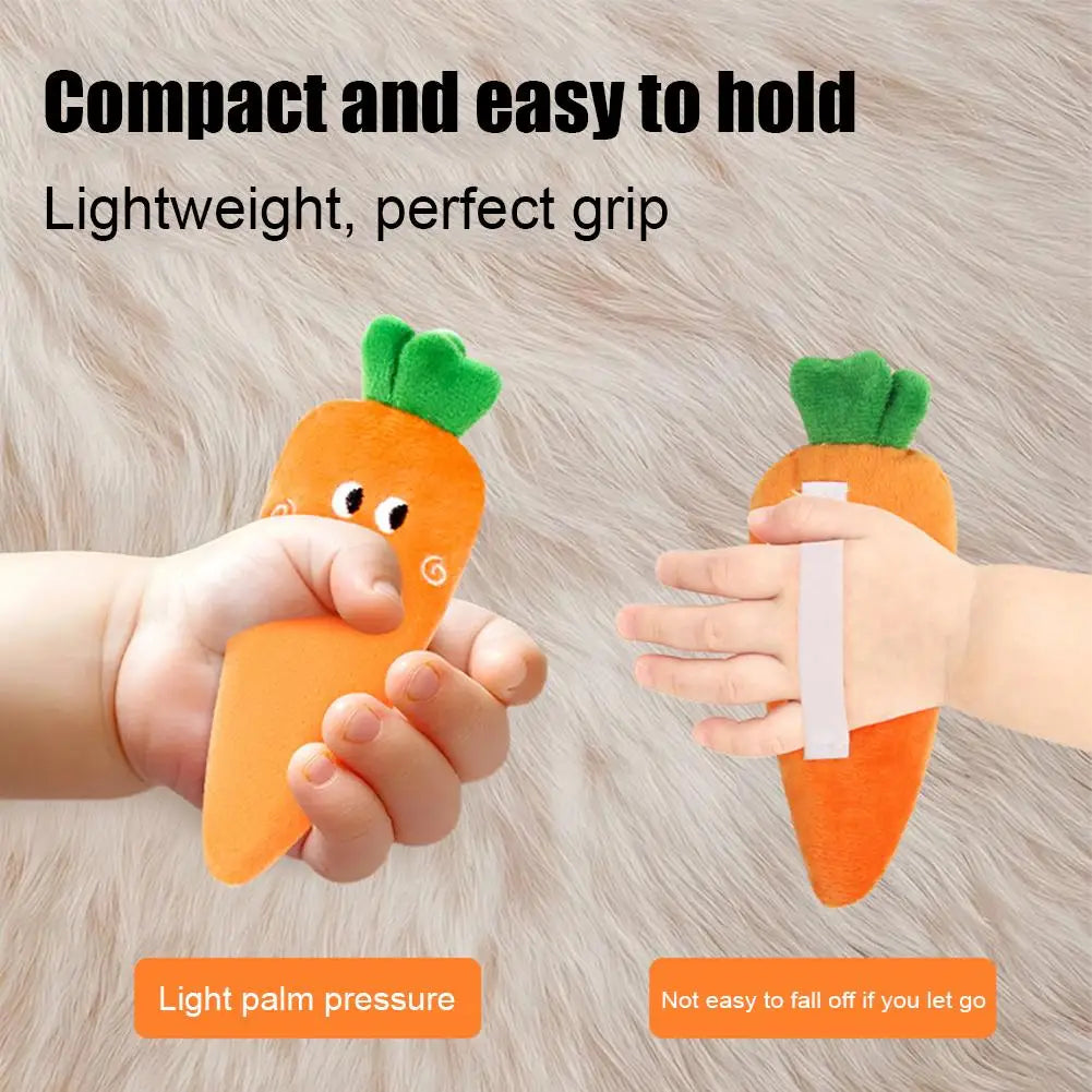 Baby Plush Fruit Soothing Toy – Soft Hand-Held Carrot Banana Baby Plush Toy PLUSH