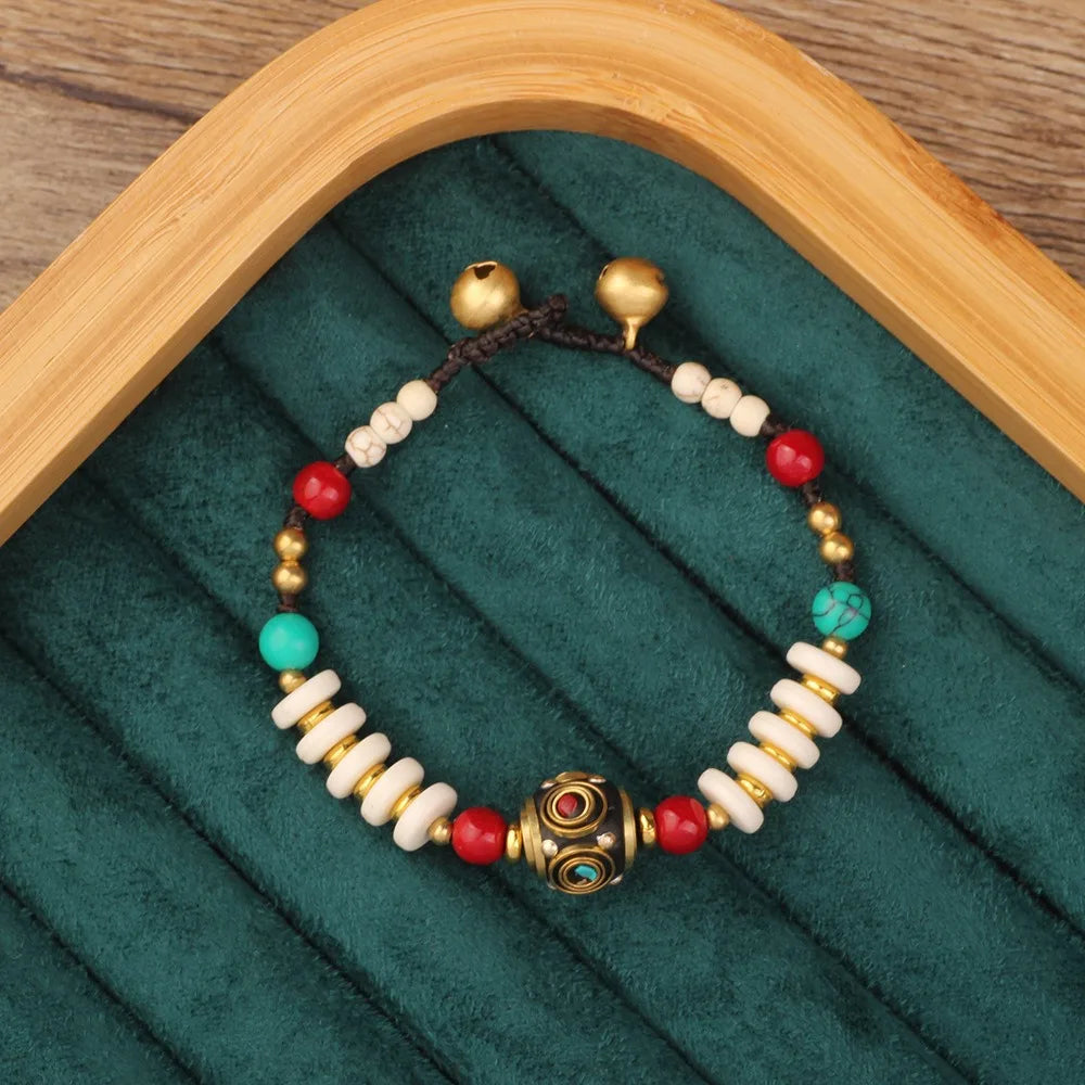 Tibetan Bohemian Beaded Bracelet – Colorful Ethnic Vintage Style Beaded Bracelet PLUSH Style 9