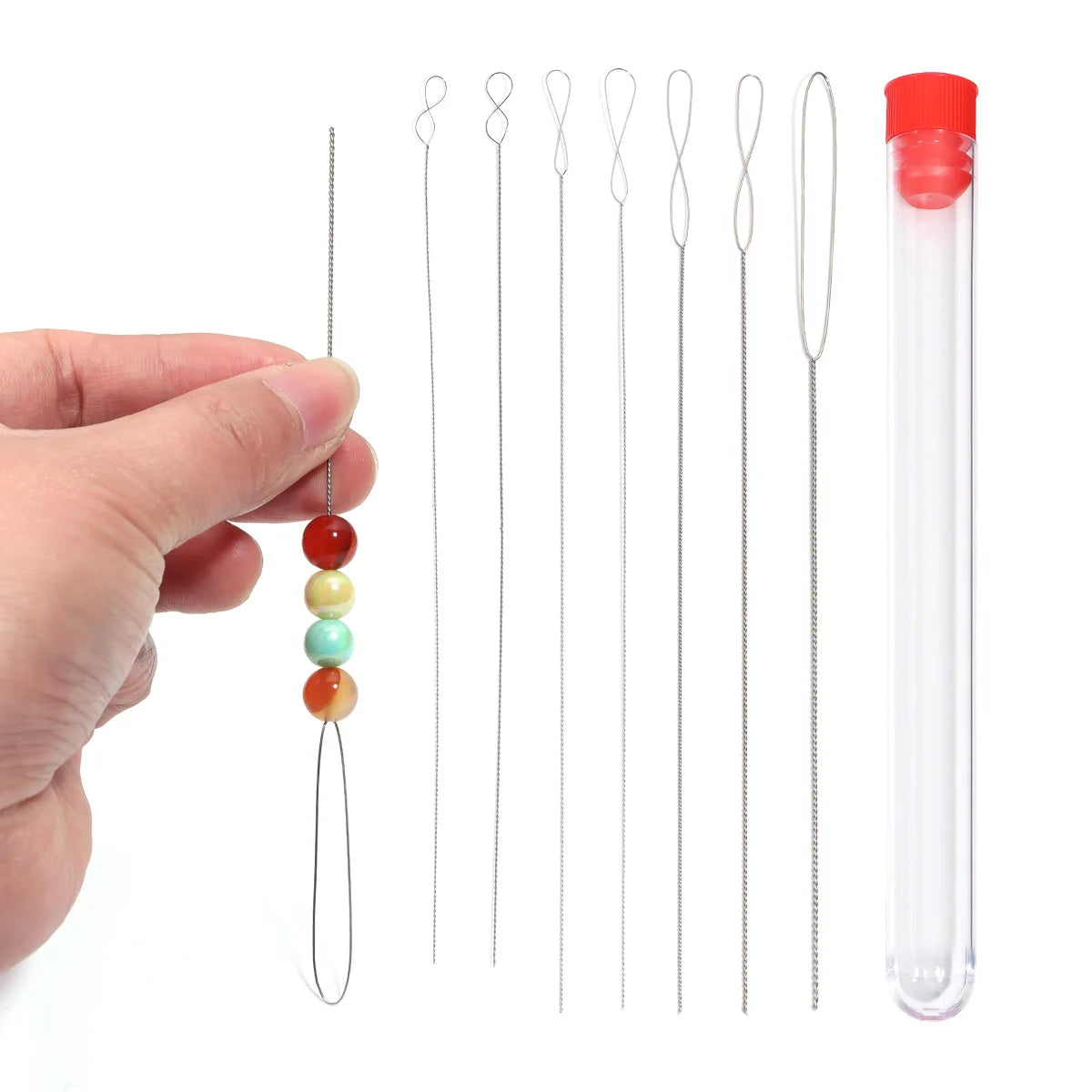 Big Eye Curved Beading Needles 5-7pcs | DIY Jewelry Making Beading Needles PLUSH