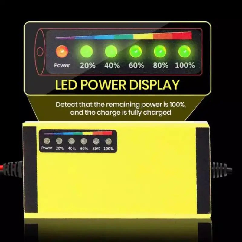 Universal 12V Smart Battery Charger – Motorcycle, Truck & RV Car Battery Charger PLUSH