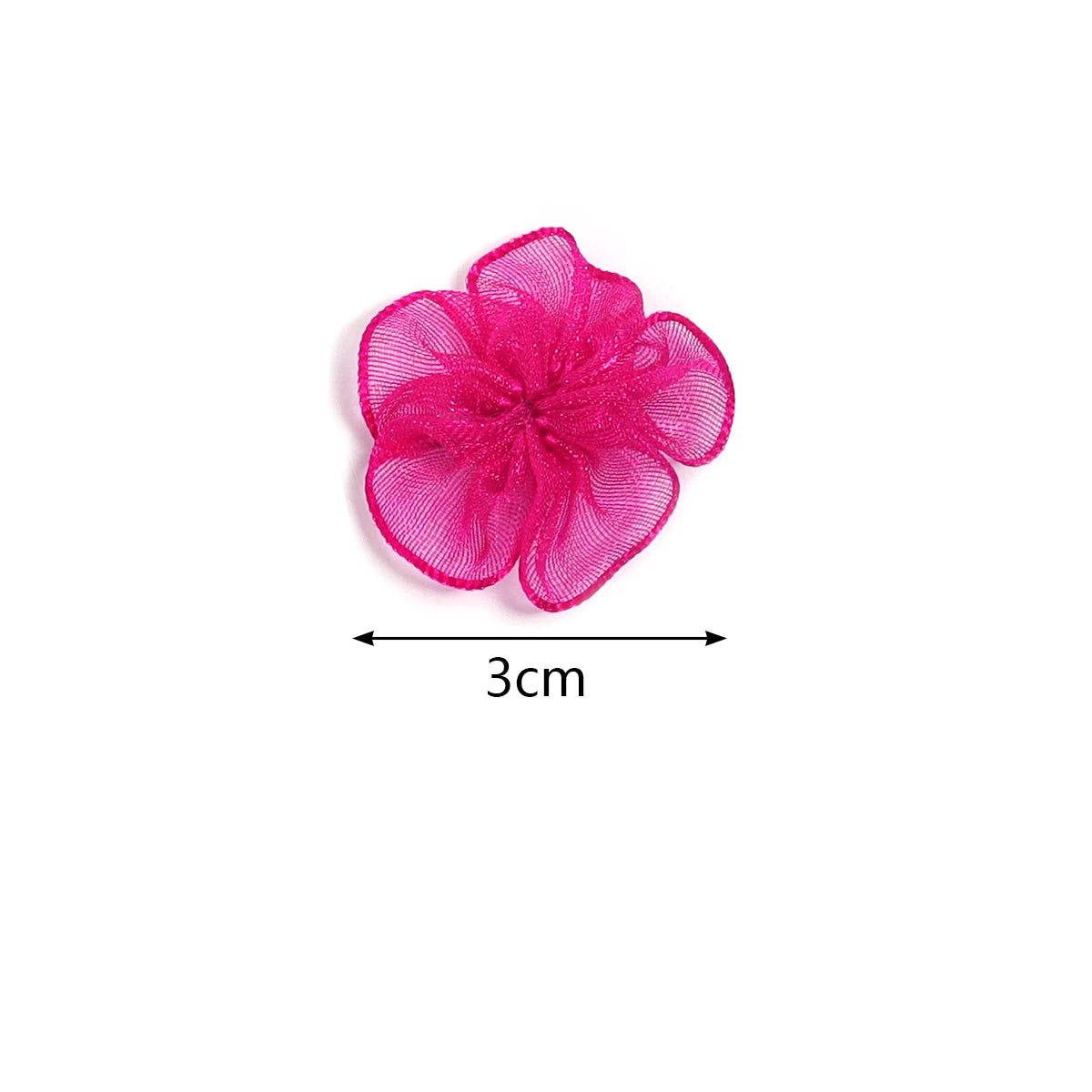 20pcs 3cm Organza Fabric Flower Appliques – DIY Hair & Craft Fabric Flower Appliques PLUSH
