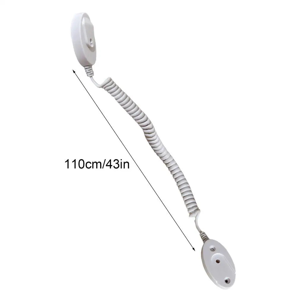 Retractable Remote Control Tether Anti-Lost Rope & Hook Remote Control Tether PLUSH White